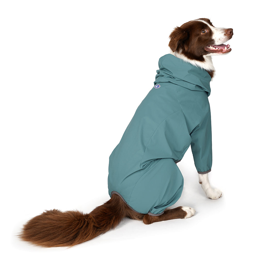 Charlie's Backyard Hike Rainsuit for Dogs (Ash Blue)