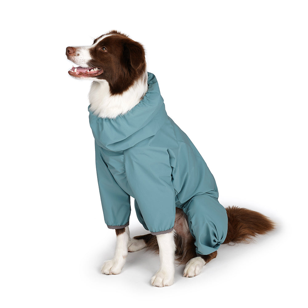 Charlie's Backyard Hike Rainsuit for Dogs (Ash Blue)