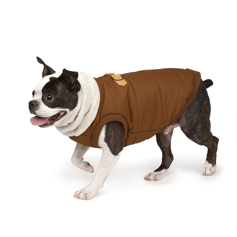 Charlie's Backyard Warm Up Harness Jacket for Dogs (Brown)