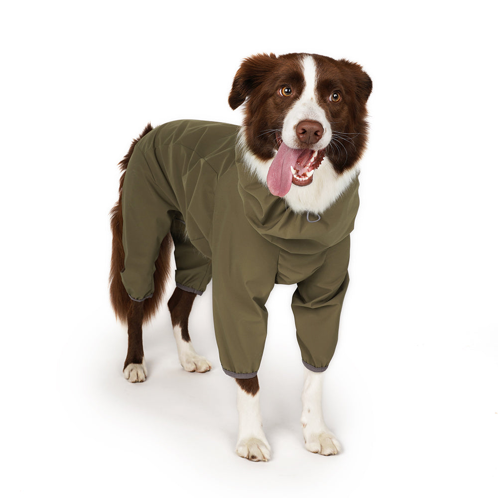 Charlie's Backyard Hike Rainsuit for Dogs (Khaki)