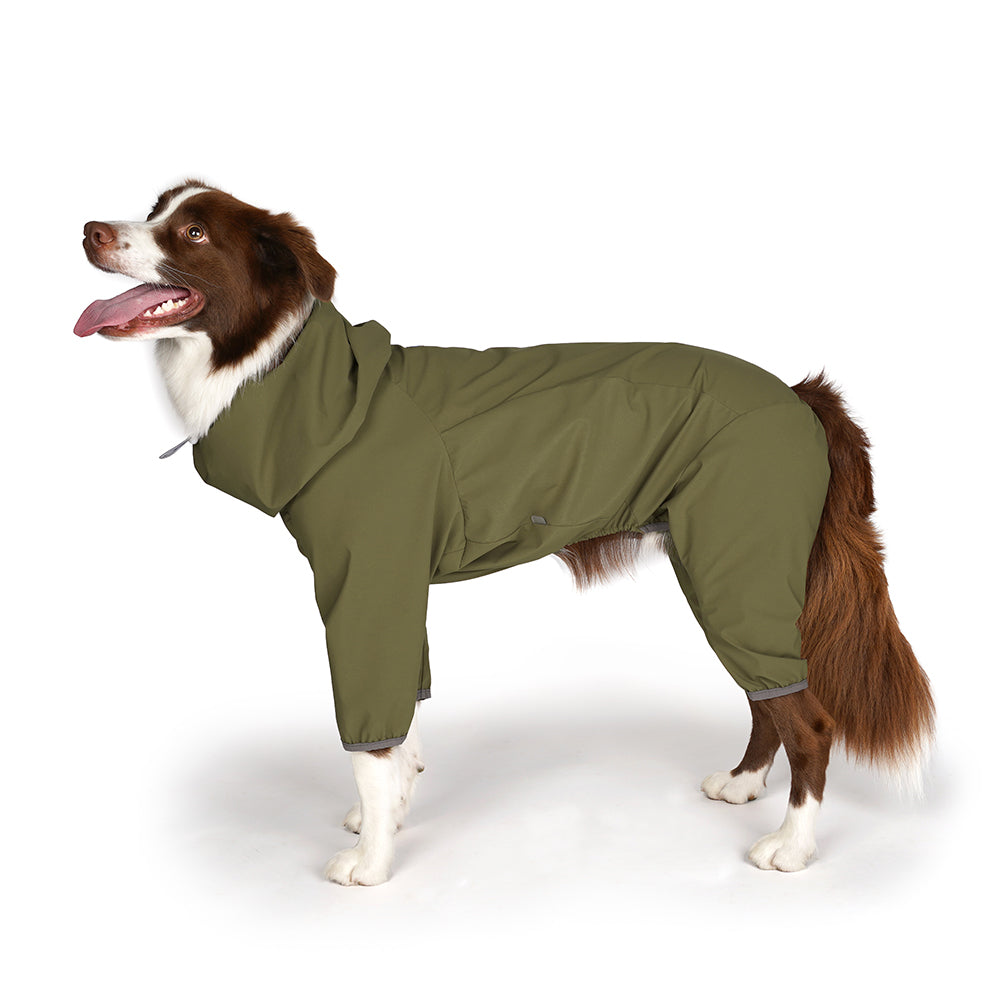 Charlie's Backyard Hike Rainsuit for Dogs (Khaki)