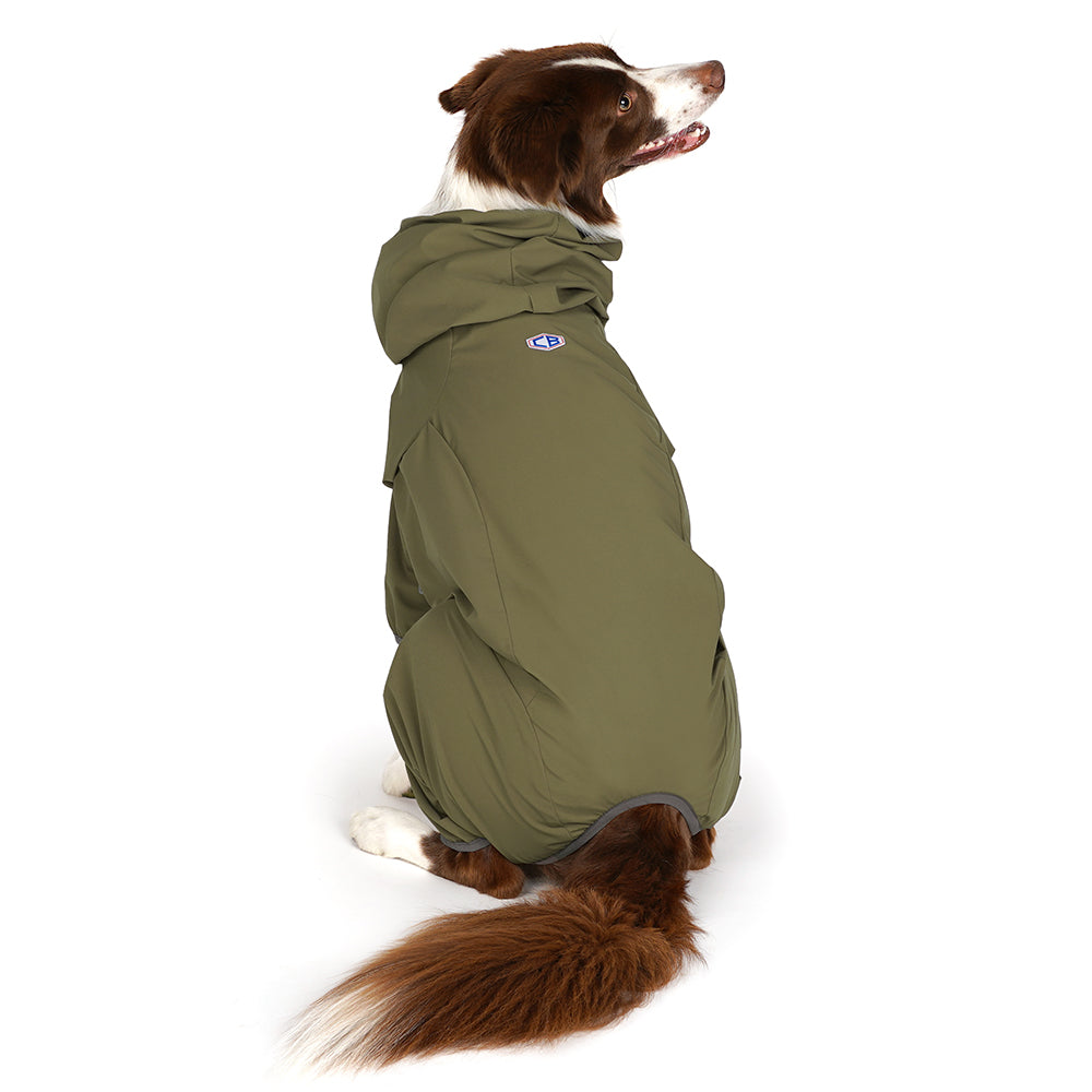 Charlie's Backyard Hike Rainsuit for Dogs (Khaki)