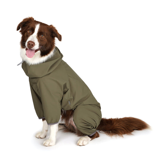 Charlie's Backyard Hike Rainsuit for Dogs (Khaki)