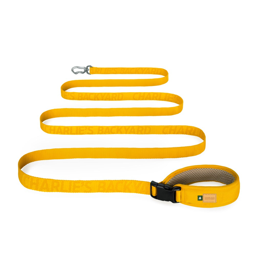 Charlie's Backyard TOWN CORDURA® LONG LEASH / YELLOW