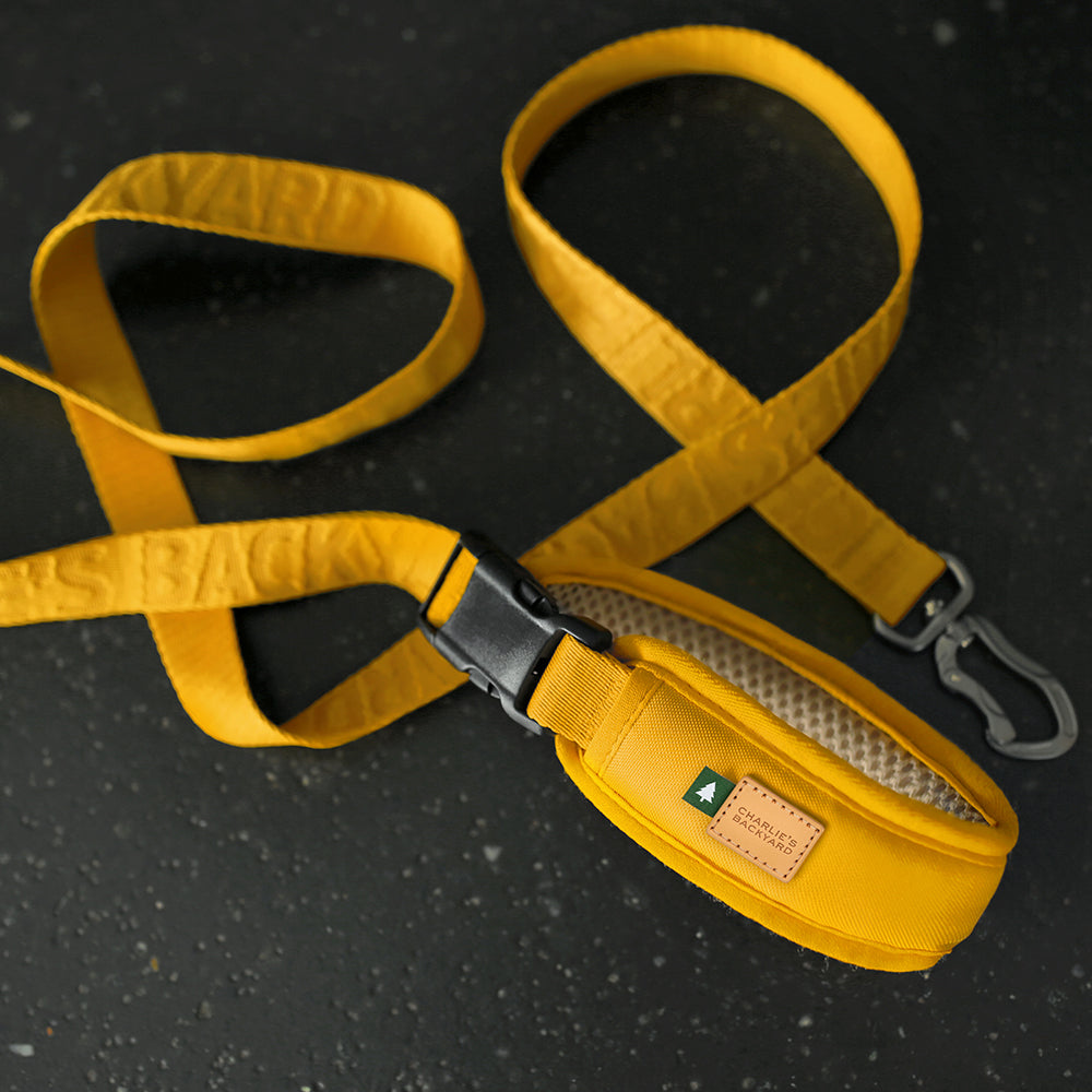 Charlie's Backyard TOWN CORDURA® LONG LEASH / YELLOW