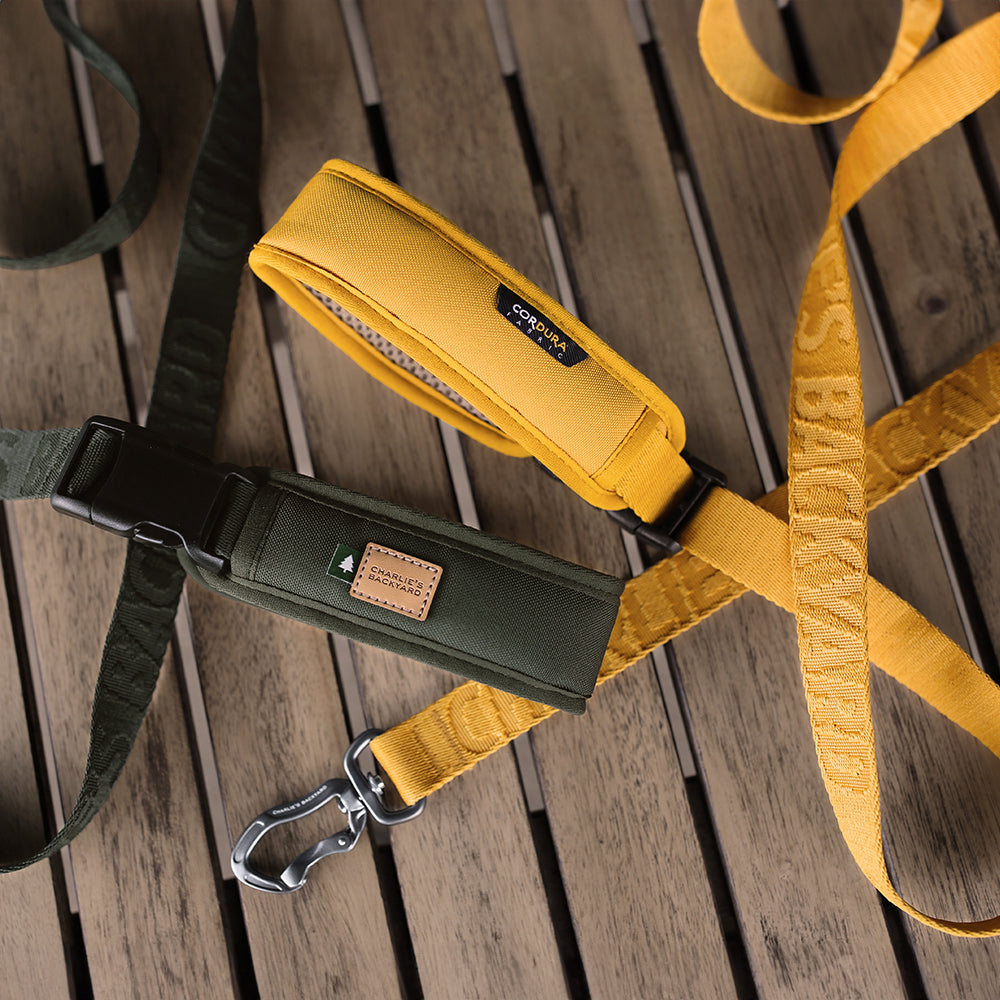 Charlie's Backyard TOWN CORDURA® LONG LEASH / YELLOW