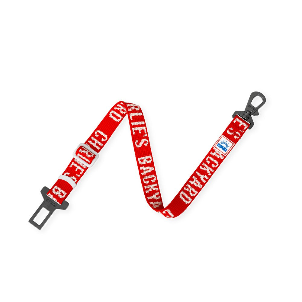 Charlie's Backyard TRIP SEAT BELT / RED