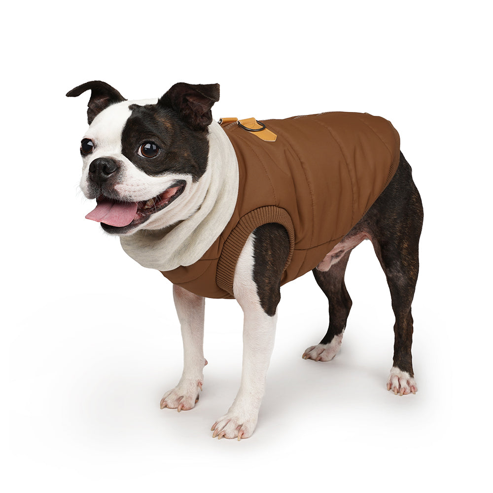 WARM UP HARNESS JACKET - BROWN