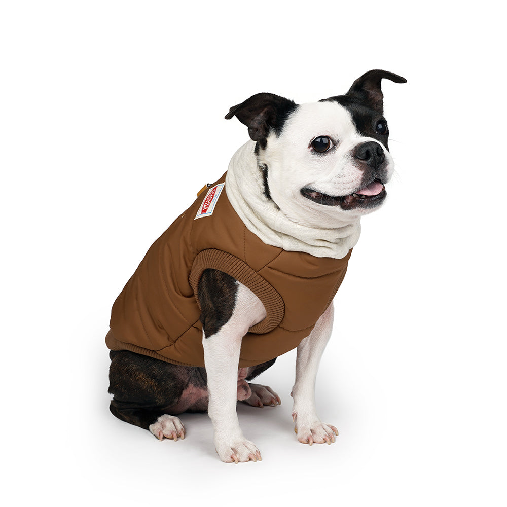 WARM UP HARNESS JACKET - BROWN