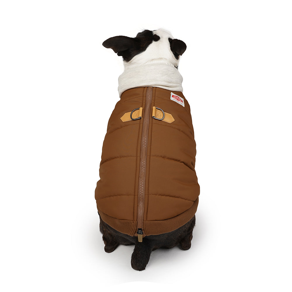 WARM UP HARNESS JACKET - BROWN